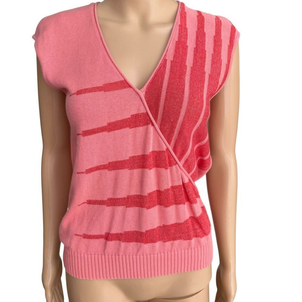 Armani Exchange Vintage Y2K v-neck striped sweater vest size M